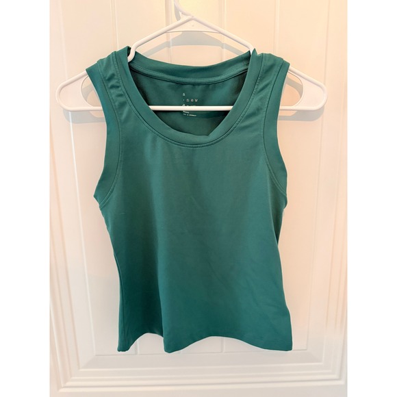 a new day Tops - A New Day Women Forest Green Sleeveless Crew Neck Tank Top Small Racerback Style